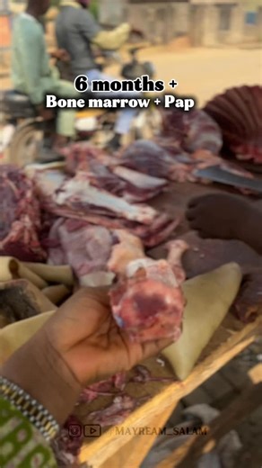 Maryam| Iyawo Officer | Iya Oba ati Aare on Instagram: "Day 21 of 50 🥰 Bone marrow + Pap • Healthy fats – support brain development and energy • Iron – helps prevent anemia and supports healthy blood • Collagen & amino acids – support bone, joint, and tissue development • Minerals (like zinc & phosphorus) – support growth and immunity Don’t forget to SAVE x SHARE 😘 #bonemarrowpuree #mayream_salam #militarywife #motherhood #viral"