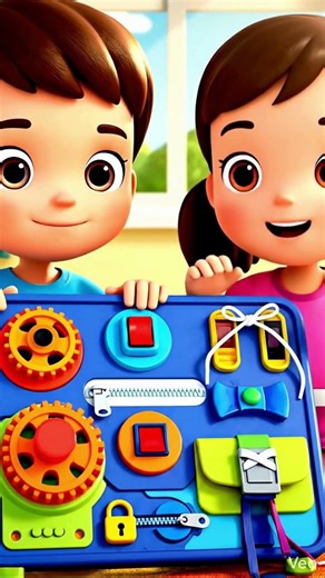 Children's Busy Board for Sensory Learning#HappyKidsToys #KidsToys