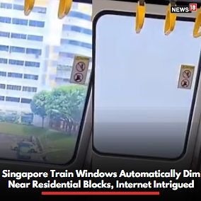 A clip of a train that automatically blinds windows when passing near a residential building has created a massive buzz on social media. This futuristic-looking train is Singapore’s Bukit Panjang Light Rail Transit (LRT), also called the country’s first light rail, according to the official website of Singapore Trains (SGTrains). #Metro #singapore #train | News18