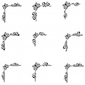 Klassische Ornament Rahmen, Vintage-Rahmen-Set Premium Vector