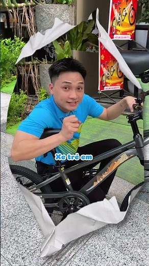 Unboxing the newly arrived children's bicycle model #xedapgiakho