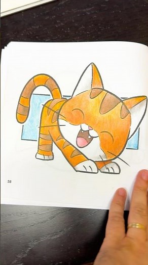 Coloring a kawaii cat | Coloring book available on Amazon