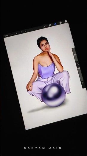 Digital Fashion Illustrations by Sanyam Kr. Jain | #shorts #youtubeshorts