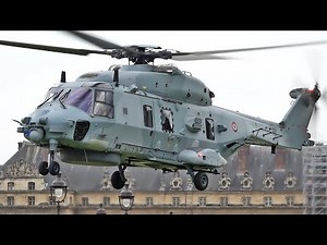 Airbus Helicopters NH90 Caiman French Navy start up and take off at Paris
