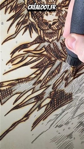 Pyrogravure d'un Charr ( Guild Wars ) #guildwars2 #guildwars1 #charr #pyrography #pyrogravure