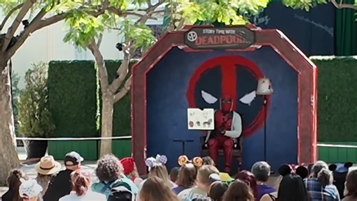 Watch Storytime With Deadpool at Disney California Adventure Park