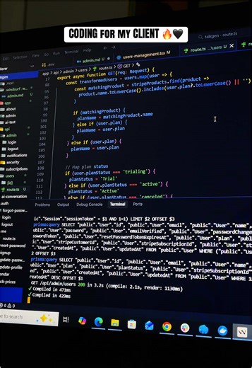 CODING like a pro🔥🖤 Full stack next js web app #foryou #coding #viral #trending #keepsupporting @Zaid Ashfaq