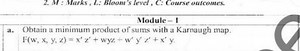 M: Marks, L: Bloom's level, C: Course outcomes.Module-1a. Ob... | Filo