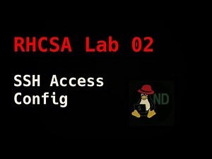 RHCSA Lab Q02: Configuring SSH access for convenience