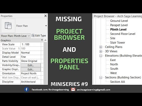 Project Browser and Properties Panel Missing / Gone | Revit Tutorial in English | Mini-Series #9