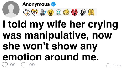 327K views · 5.9K reactions | [FULL STORY] I told my wife her crying was manipulative, now she won't show any emotion around me. | Stereo Storytime | Facebook