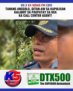 TANANG ANGGOLO, GITAN-AW SA KAPULISAN KALABOT SA PAGPATAY SA USA KA CALL CENTER AGENT! Gitan-aw karon ang tanang anggolo sa pagpatay sa usa ka call center agent nga napalgan sa sitio Talisay Indahag Cagayan de Oro kaganiha sa buntag! Matud ni Police station 2 Cogon Station Commander Police Major Mario Mantala nga gipalapdan karon ang imbestigasyon ilabina nga posibleng aduna’y grabeng kasuko ang suspek tungod sa daghang samad dinunggaban nga na-angkon sa biktimang si Gracelyn Agravante 37-anyos 