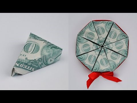 My MONEY CAKE | Gift for Birthday | Triangular Piece of Pie | Dollar Origami | Tutorial by NProkuda