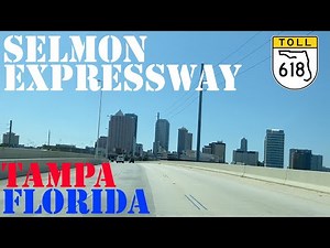 Selmon Expressway West - Downtown Tampa - Florida - 4K Highway Drive
