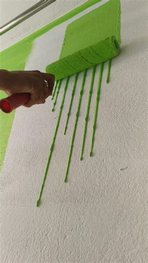 Wall painting green colour fast code 🏡🖌️👈 #art