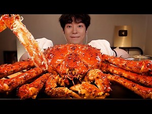 ★GIANT RED KING CRAB 3KG!!★SEAFOOD REAL SOUND EATING SHOW MUKBANG [SIO ASMR]