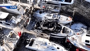 Fire rips through 2 boats in Coconut Grove; no injuries reported - WSVN 7News | Miami News, Weather, Sports | Fort Lauderdale