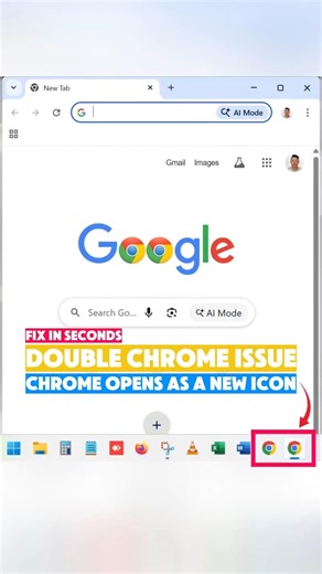 Chrome opens as New Icon on Taskbar | Fix it in seconds ⌛