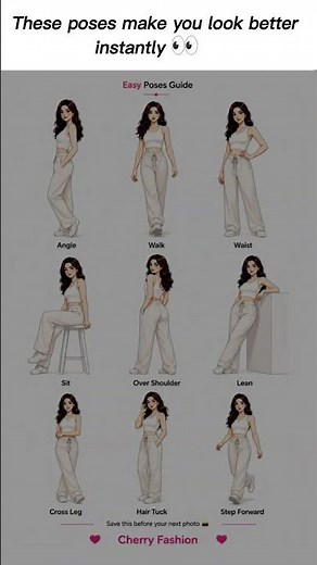 9 Easy Poses for Better Photos 📸 #fashion #ootd #styling #pose #photo #shorts #tips