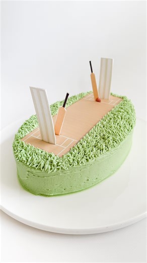 Cake, Cupcake & Cookie Kits | 👋 Fiona on Instagram: "Orrrrr you could do this… 🏏 Our made for rookie bakers, DIY cricket pitch cake kit makes it easy to serve up a homemade birthday cake with natural ingredients 🌱 that your kids will be talking about for years to come! 👏🏼👸 We believe in you! Find this one in our Sport menu at bakebelieve.com.au 🍰📦✨ #diycakekit #cakekit #diycakes #bakebelieveau #selfbelief"