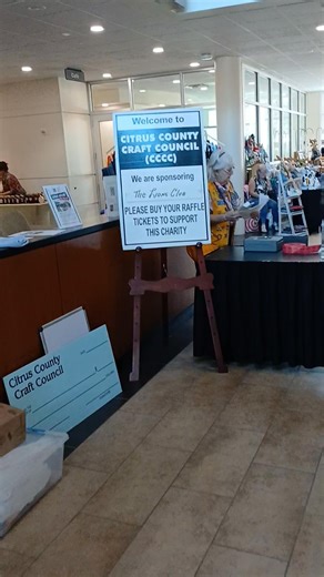 If you're not going to the Citrus County Craft Council Winter Wonderland today this is what you're missing. We're open until 3:00 at the College of Central Florida on South Lecanto Highway. You do not want to miss this show! | Citrus County Craft Council