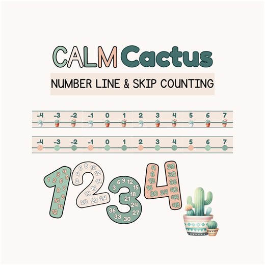 Calm Classroom Number Line & Skip Counting Posters for Elementary Math Decor - Etsy UK