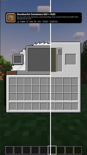 Recolourful Containers: Best GUI Minecraft Texture Pack #minecraft #texturepack #shorts #mc