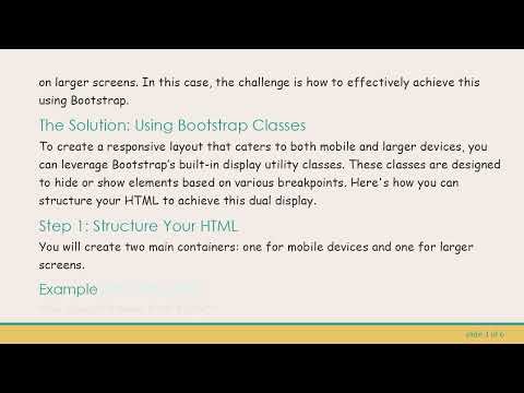 Creating a Responsive Bootstrap Carousel: Three Sections on Mobile and Desktop