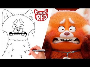 How To Draw RED PANDA MEI FROM TURNING RED | SUPER EASY DISNEY DRAWING