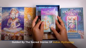 The Sacred India Tarot Deck - 78 Premium Tarot + 4 Bonus Cards with 350-Page Guidebook - Readings based on Indian Mythology - For beginners & professionals - Magnetic Lock Box with Bookmark & Altar