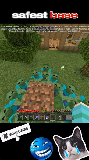 POV: YOU HAVE SAFEST BASE 🤯💀☠️#gamingreels #minecraftbuild #minecraftworld #shortsclip #viralclips