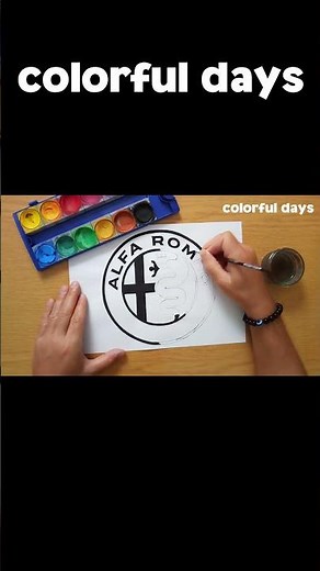 ALFA ROMEO logo painting