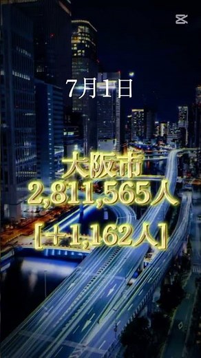 最新の大阪市の人口です！(2025年7月1日) #地理系 #大阪