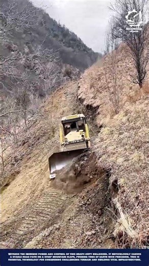 Precision Soil Grading Machine Innovation for built mountain slope road