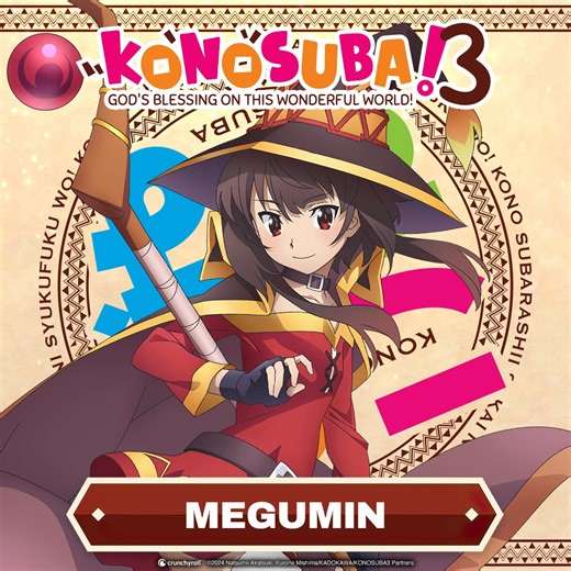 44K views · 1.2K reactions | The countdown is nearly over! Tomorrow, join Megumin for an explosive new season of KONOSUBA - God’s blessing on this wonderful world! streaming on Crunchyroll  | Konosuba | Facebook
