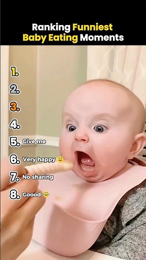 Ranking Funniest Baby Eating Moments #shorts