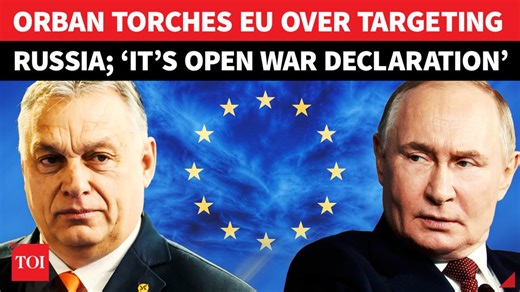 'Declaration of war': Hungary PM Orban warns EU against using €190 frozen Russian assets #Hungary has once again opened a sharp front against the #European Union over its stance on #Russia, with Prime Minister #ViktorOrbán issuing a stark warning over the possible use of frozen Russian assets. Orbán said such a move would amount to a “declaration of war,” accusing #Brussels of escalating confrontation with #Moscow. | The Times of India | World