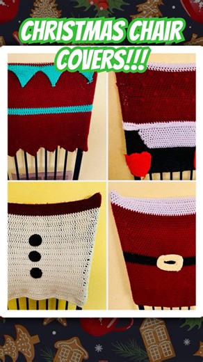 Crochet Chair Covers 🎅❄️|Santa & Snowman Pillow Sham Pattern Remix | 12 Days of Christmas (linked)