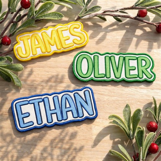 Personalised Embroidered Name Patch | Colorful Sew on or Iron on Patches for Clothes, Jackets, Hats & Backpacks - Etsy