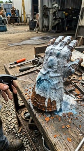 Rust dissolves fast—watch metal transform! #rustremoval #satisfying #asmr #shorts