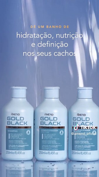 Amend Gold Black Nutritive para Cabelos Cacheados e Crespos