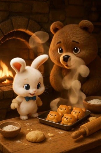 小白兔出爐啦 🐇🍞🐻 | Bunny Baking Bear Bread