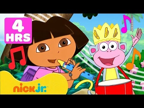 Dora the Explorer | Todas as músicas de Dora, a Aventureira por 240 minutos! 🎶 | Nick Jr.
