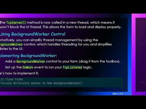 How to Fix Your VB.NET TcpListener Form Display Issue
