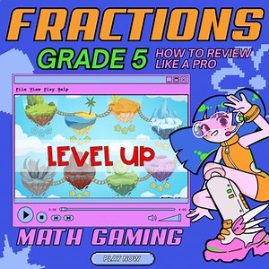 5th Grade Fractions Digital Math Game | Multiply, Divide, Convert & More