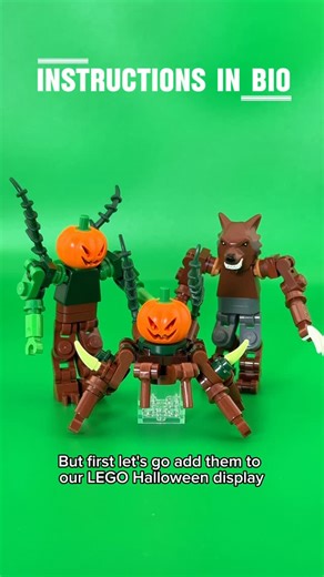 Chrispy Bricks on Instagram: "Did you know that this LEGO piece can be stuck into a minifigure torso to create custom brick-built creatures like these Halloween monsters? You can build these for yourself with the instructions linked in my bio! 😁👆🔗 Thank you @krypto_bricks for helping create these instructions! #lego #halloween #legohalloween #legowerewolf #legopumpkinmonster @lego @legobuilds"