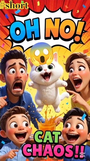 🤣 Ziki Couldn't Stop Laughing! Crazy Cat Moment #shorts#viralshort#3dcartoon