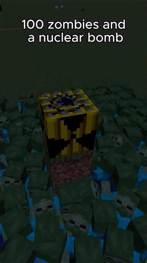 ZOMBIES AND A NUCLEAR BOMB #minecraft