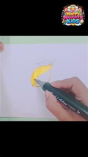 Lemon Drawing For Kids 🍋 | #shorts #happynaughtykids
