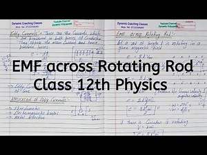 EMF across Rotating Rod, Chapter 6, Electromagnetic Induction, Class 12 Physics